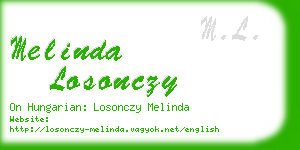 melinda losonczy business card